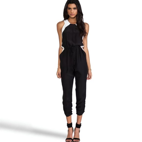 100% silk Parker 'Kaysha' jumpsuit sz M - Picture 1 of 12